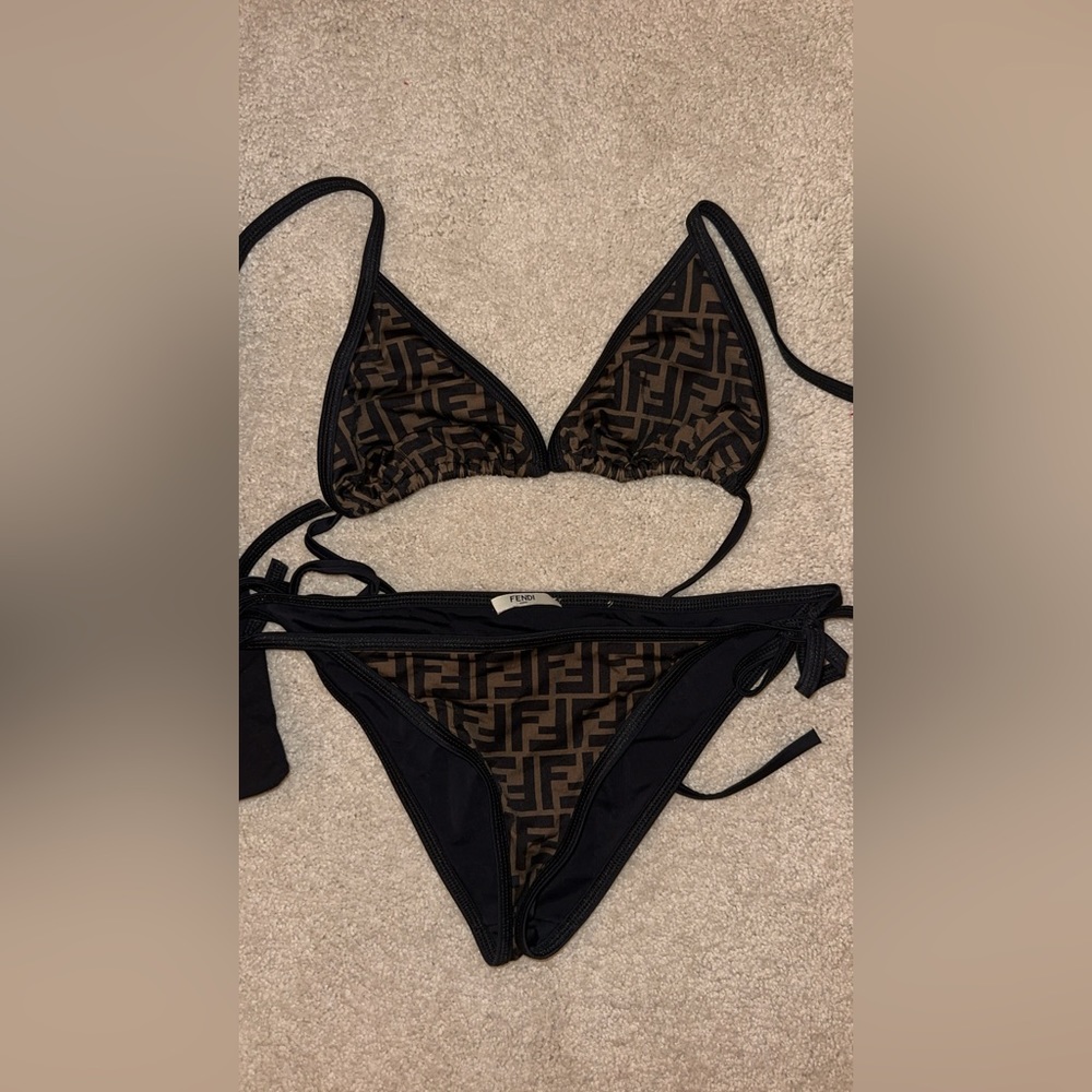 Fendi Bikini Black Lycra
